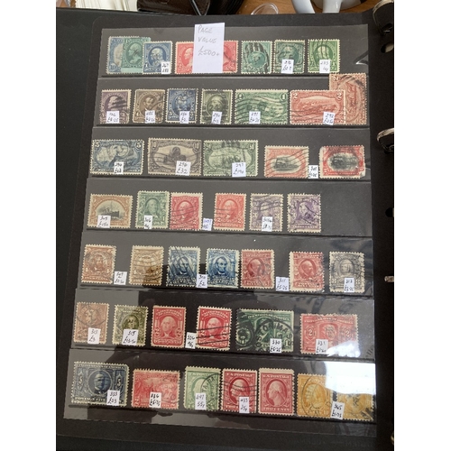 553 - STAMPS USA Album of early USA on stock pages stated to Cat  in excess of £1400