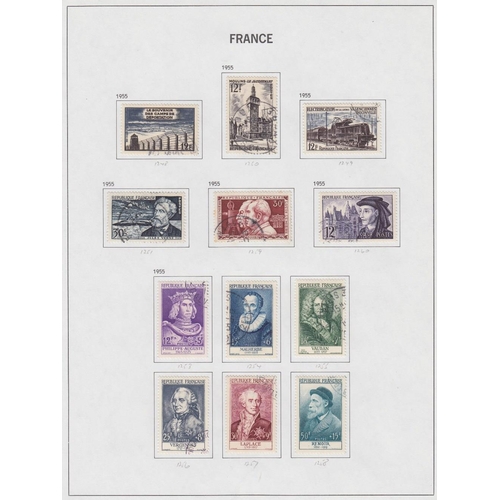 303 - STAMPS FRANCE . A used collection in five Davo printed albums for issues up to 2018. Includes a usef... 