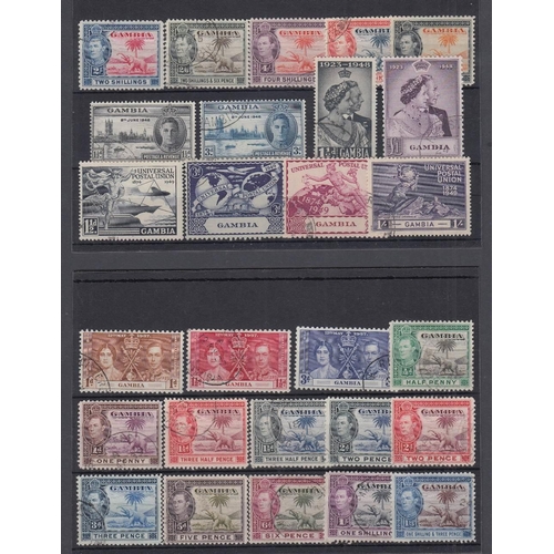 315 - STAMPS GAMBIA GVI complete fine used SG 147 to 169 cat £87.50