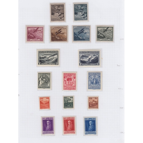 387 - STAMPS LIECHTENSTEIN 1912 to 2023 mint collection in three albums, with many better sets included. I... 