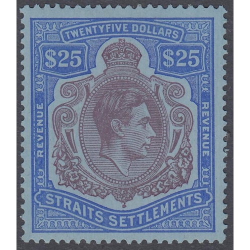 408 - STAMPS MALAYA 1938 Straits Settlements $25 Postal Fiscal purple and blue/blue SG F1 Cat £1400 (toned... 