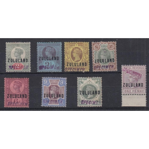 445 - STAMPS SOUTH AFRICA Zululand Specimen overprinted mint QV issues to 1/- good lot high Cat value