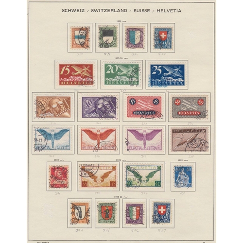 448 - STAMPS SWITZERLAND 1850s to 2019 fine used collection in three printed Schaubek albums, a splatterin... 