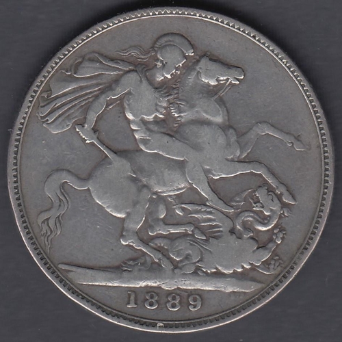 530 - COINS 1889 QV Silver Crown good condition