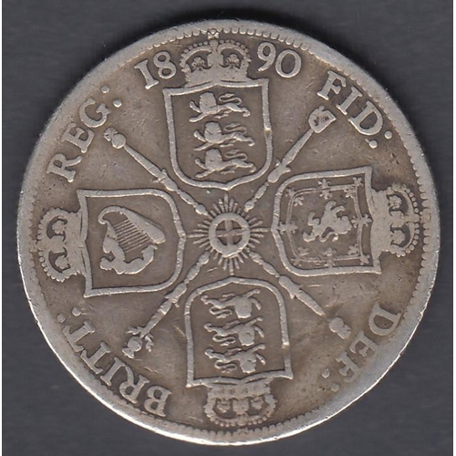 532 - COINS 1890 QV Florin in F to VF condition