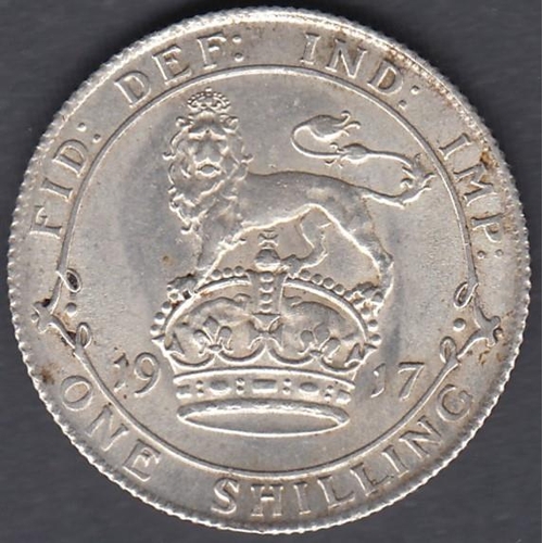 542 - COINS 1917 GV Silver Shilling in very fine to EF condition