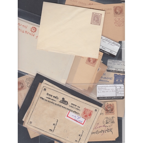 365 - POSTAL HISTORY INDIA Collection of Victorian period postal stationery and covers. A great lot with p... 