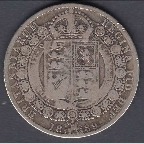 529 - COINS 1889 QV Half Crown in fine condition