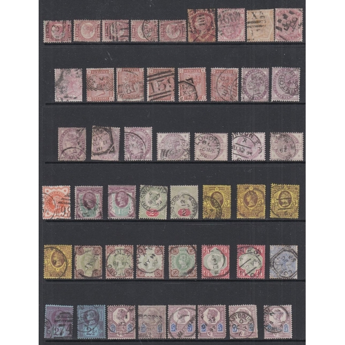 161 - STAMPS GREAT BRITAIN QV to GVI used accumulation on six stock pages with better stamps noted includi... 