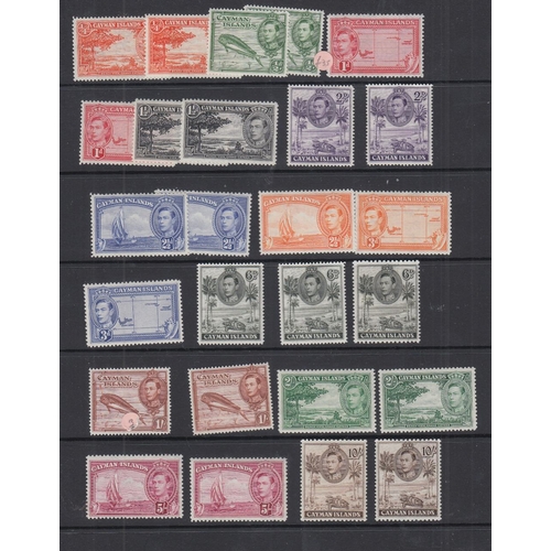 280 - STAMPS CAYMAN ISLANDS 1938 - 48 mounted mint set to 10/- various perfs and papers STC £350