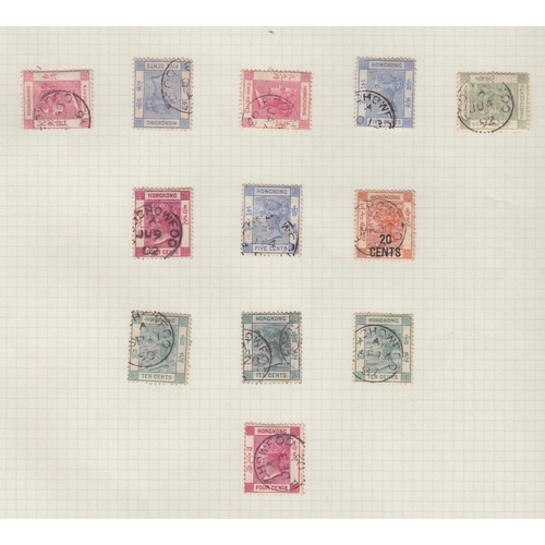 287 - STAMPS CHINA . Foochow treaty port cancels on QV and EDVII definitives on four pages plus some Chine... 