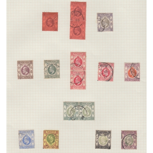 287 - STAMPS CHINA . Foochow treaty port cancels on QV and EDVII definitives on four pages plus some Chine... 