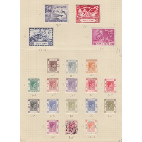 345 - STAMPS HONG KONG Mint issue on stock and album pages GVI to $10 and QEII to $50