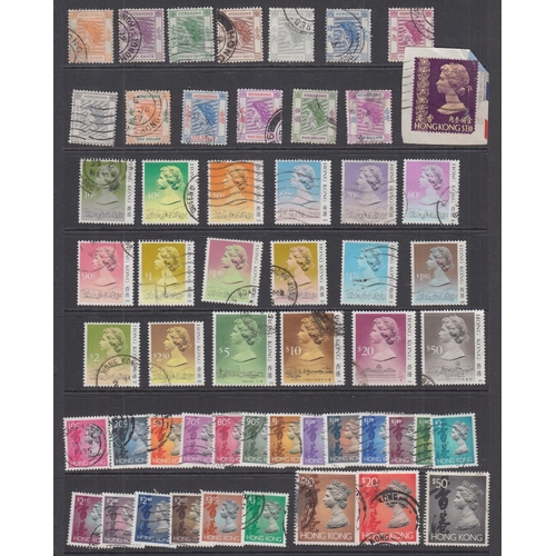 66 - HONG KONG STAMPS GV to QEII used on album page and stock pages plus a couple of covers, includes 193... 