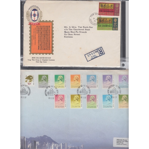 66 - HONG KONG STAMPS GV to QEII used on album page and stock pages plus a couple of covers, includes 193... 