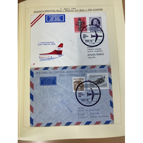 125 - STAMPS POSTAL HISTORY AUSTRIA, a fine collection of Austrian Airlines flown covers ranging from 1963... 