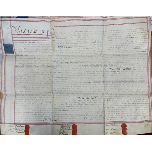 204 - 1816 large document for the lease of rates and duties of Sheerness Pier, Kent. A fine & large origin... 