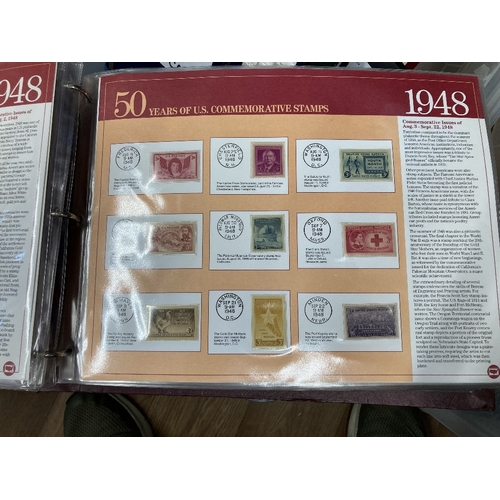 465 - STAMPS USA 50 Years of USA commemorative stamps in special album 1939 to 1987, stamps are in sealed ... 