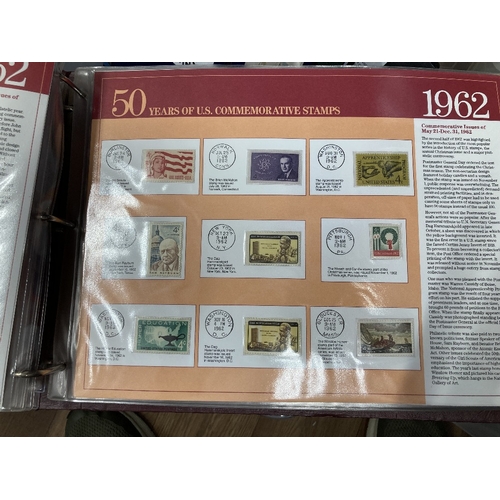 465 - STAMPS USA 50 Years of USA commemorative stamps in special album 1939 to 1987, stamps are in sealed ... 