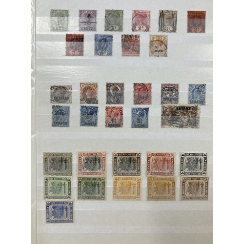 8 - STAMPS Commonwealth used accumulation in large blue stock book, spotted Cape Triangles, Silver Jubil... 