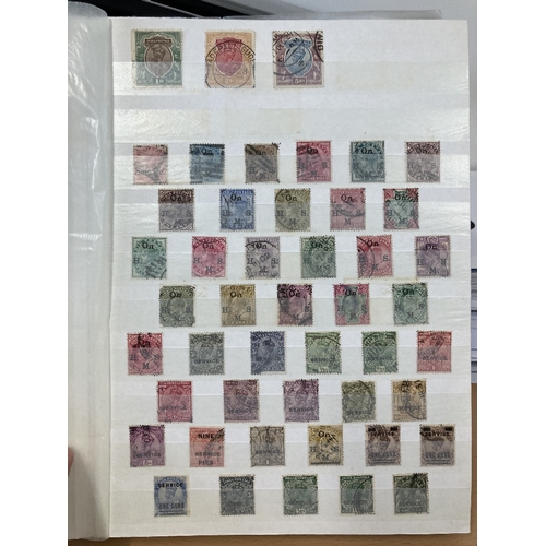 8 - STAMPS Commonwealth used accumulation in large blue stock book, spotted Cape Triangles, Silver Jubil... 