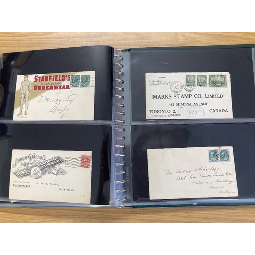 143 - POSTAL HISTORY CANADA, QV to early QEII range of 70+ covers or cards in an album. Includes some usef... 