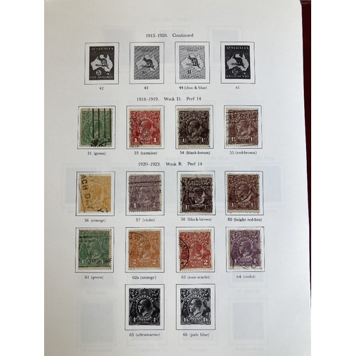 250 - STAMPS AUSTRALIA 1913 to 1990 used collection in an SG printed album, includes a useful range of Roo... 