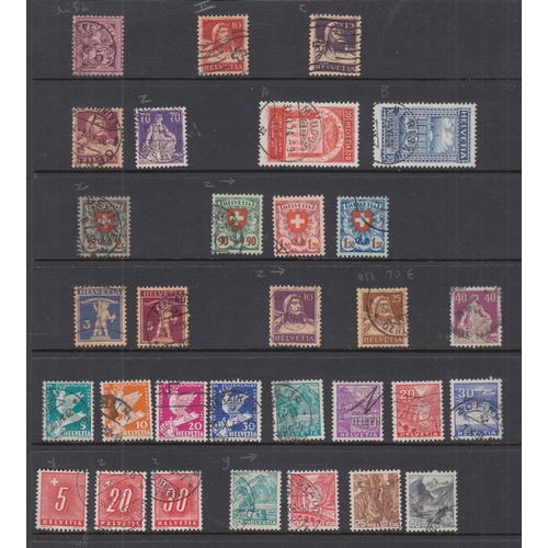 450 - STAMPS SWITZERLAND Range of mint and used stamps from early issues up to the 1960's on 37 Hagner sto... 