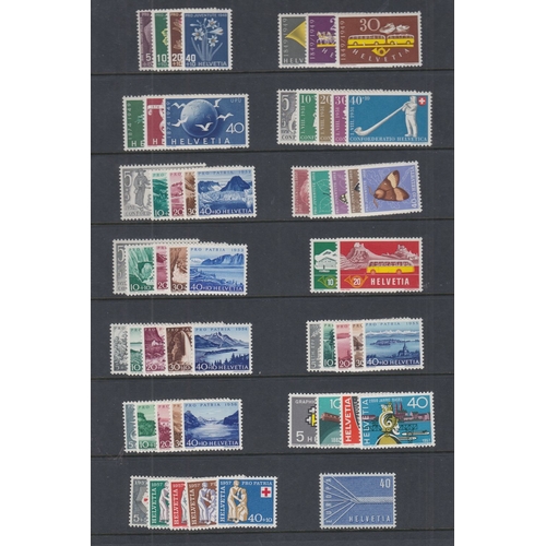 450 - STAMPS SWITZERLAND Range of mint and used stamps from early issues up to the 1960's on 37 Hagner sto... 