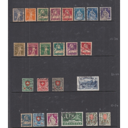 451 - STAMPS SWITZERLAND A large range of mint & used on 41 stock pages with early to 1950's issues with m... 