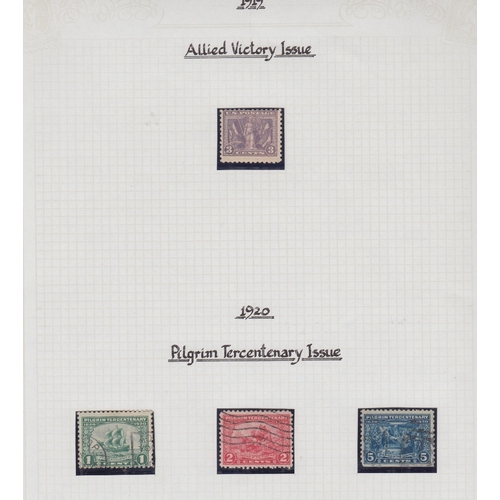 469 - STAMPS USA 1919 to 1970 mostly U/M collection in an album with a useful range of definitive, commemo... 