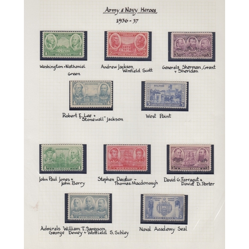 469 - STAMPS USA 1919 to 1970 mostly U/M collection in an album with a useful range of definitive, commemo... 