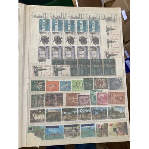 12 - STAMPS Three stockbooks of world stamps mint and used