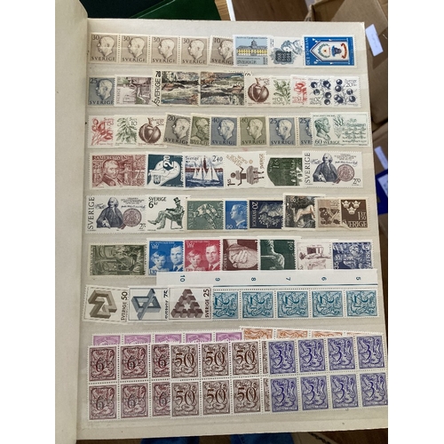 12 - STAMPS Three stockbooks of world stamps mint and used