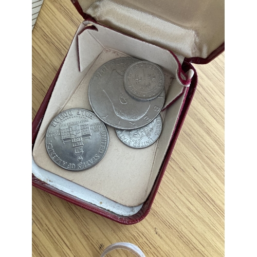 501 - COINS Small box of coins and medalions including some proof coins, being sold on behalf of 