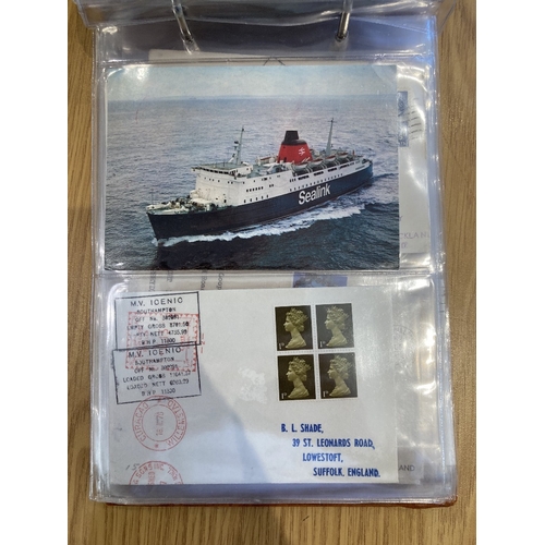 147 - POSTAL HISTORY Maritime covers and postcards, including various cachets etc (105)