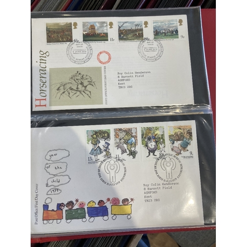 221 - STAMPS Collection of First Day Covers in 14 albums, some better non Bureau covers noted mid 1970's t... 