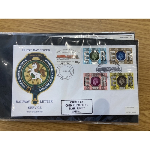 222 - STAMPS FIRST DAY COVERS Album of Romney Hythe and Dymchurch Railway covers produced by Benham, attra... 