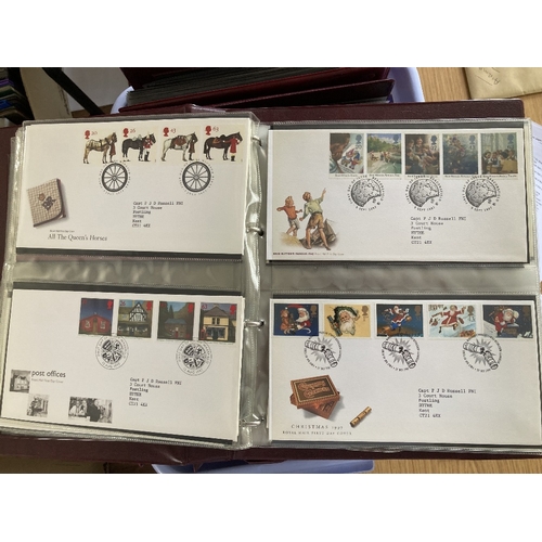 224 - STAMPS First Day Covers in nine albums approx 1970's to mid 2000's