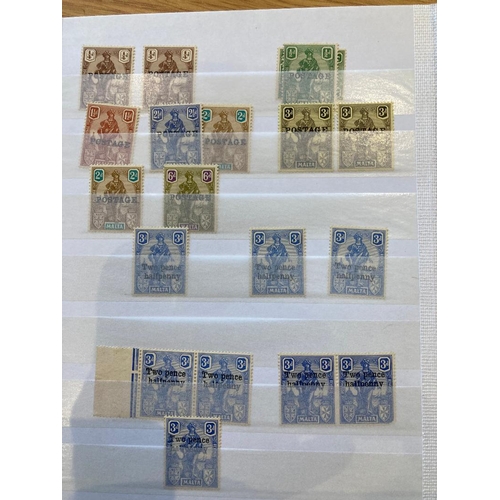 410 - STAMPS MALTA , Small stockbook with mint early Malta