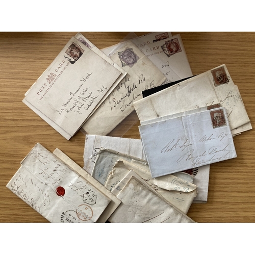 154 - STAMPS POSTAL HISTORY Shoebox of 260+ Victorian covers and postal stationery, a great mix of covers ... 