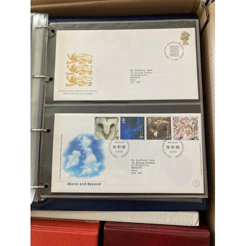 223 - STAMPS Box of eight albums of First Day Covers 1976 to 2004