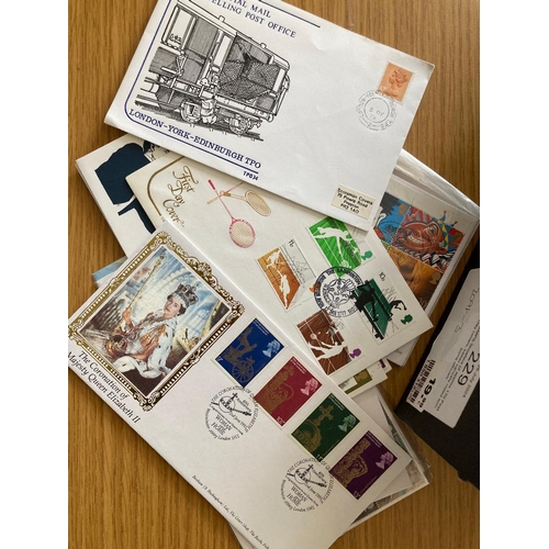 229 - STAMPS Shoebox of approx 170 First Day covers, better cancels noted with some officials