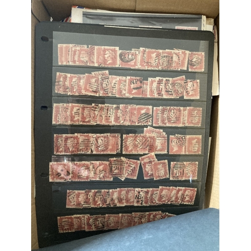 39 - STAMPS Small all World glory box, a good mix including page of Penny Reds etc