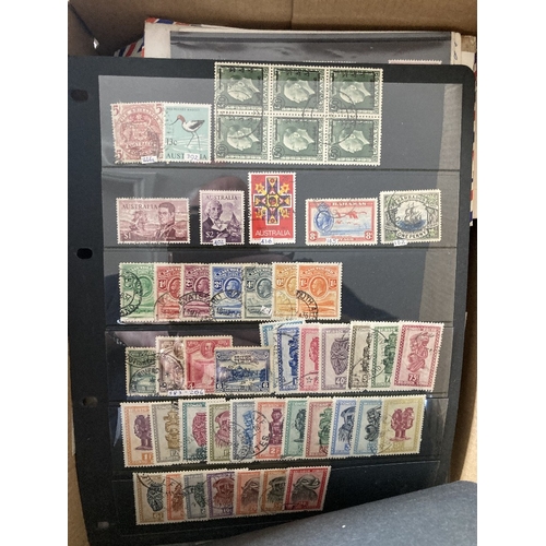 39 - STAMPS Small all World glory box, a good mix including page of Penny Reds etc