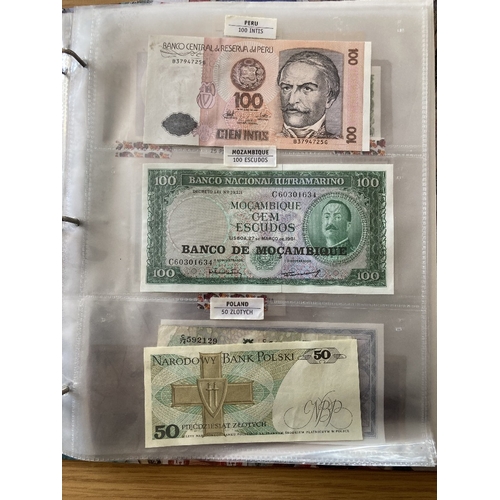 553 - BANK NOTES Album of mint and used bank notes UK and Foreign (31)