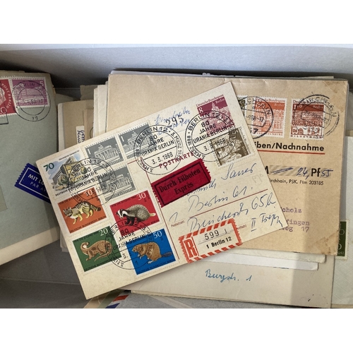 138 - STAMPS POSTAL HISTORY GERMANY, West Berlin, a batch of over 100 covers or cards with Registered item... 