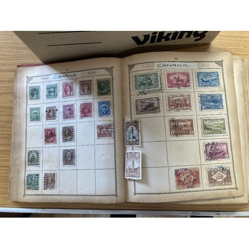 42 - STAMPS Mixed box of World albums plus Royalty and some GB mint decimal