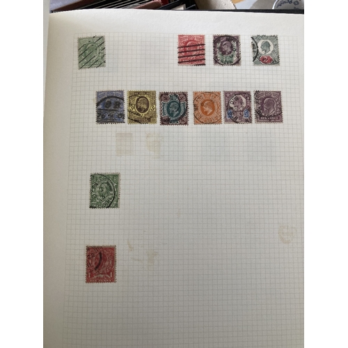 50 - STAMPS Mixed box of World albums and stockbooks including some reasonable early GB