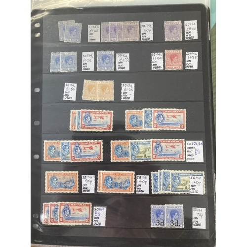 260 - STAMPS BAHAMAS Dealers display book with mint stamps GVI and QEII